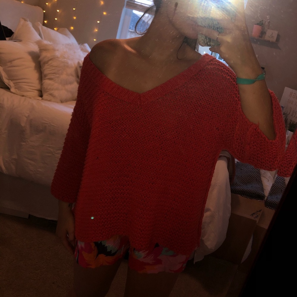 free people, flowy knit sweater